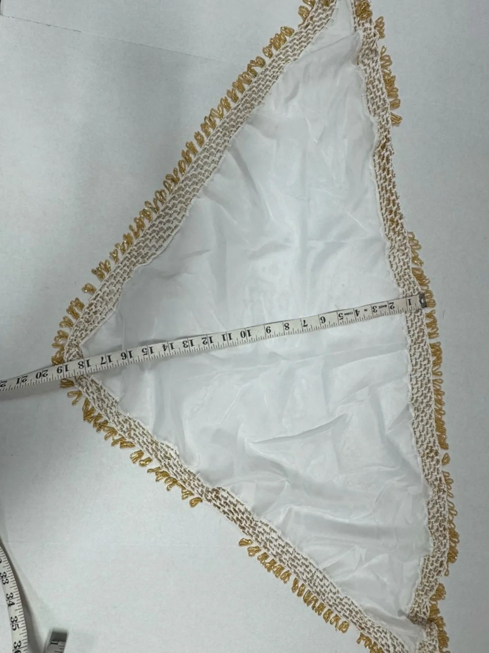 Egyptian Belly Dance Hip Scarf With Gold Bead Trimming - 39